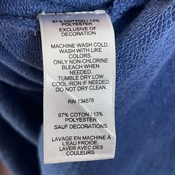 Vineyard Vines Mens Medium Blue Turquoise Whale Logo Quarter Zip Pullover - Picture 8 of 8